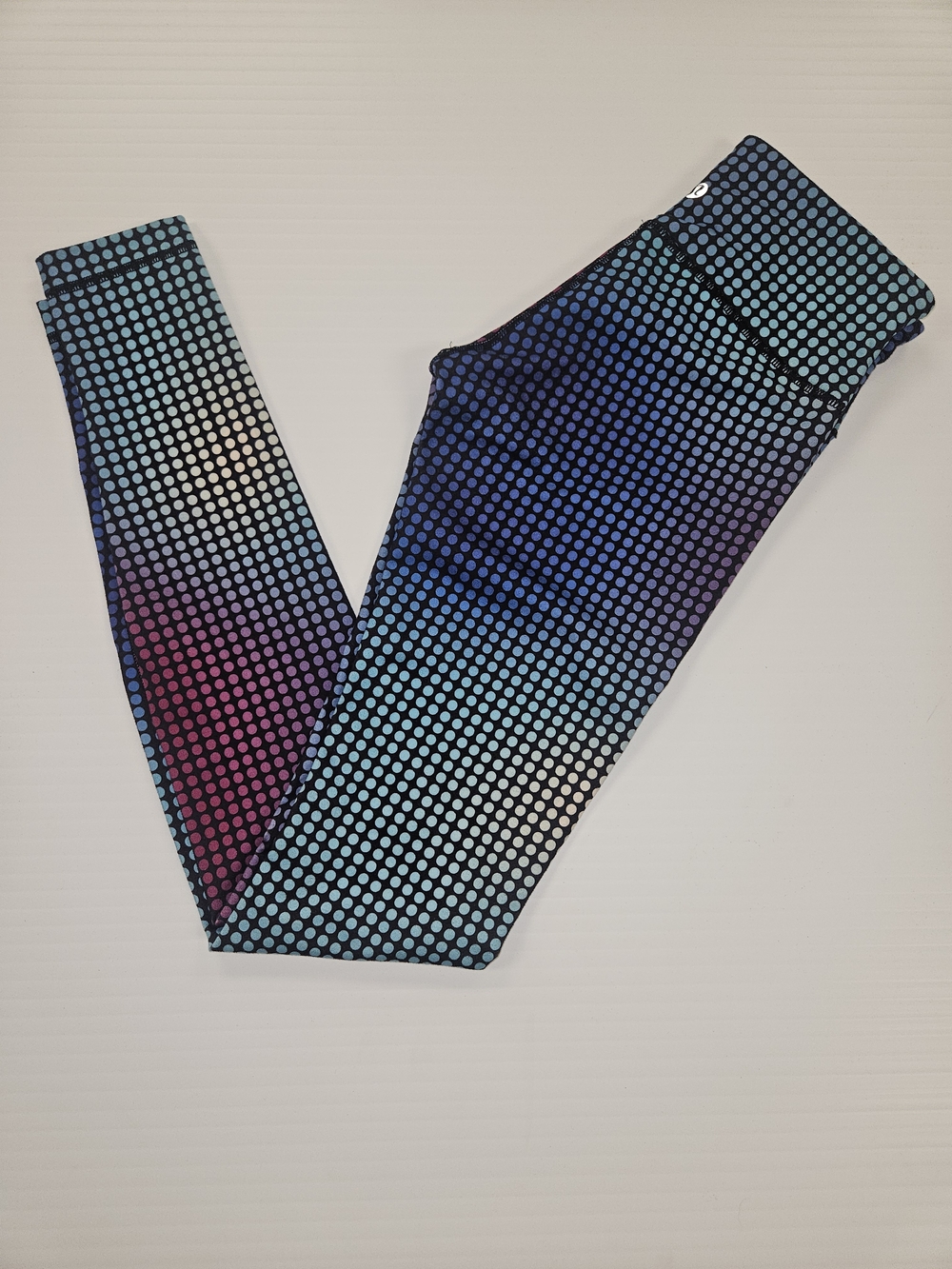 lululemon athletica Multi Colored Leggings with Purple Dot Accents
